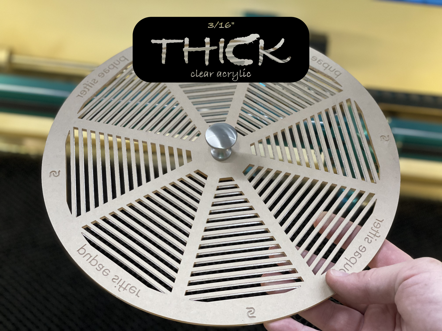THICK CLEAR Acrylic Round (11") Mealworm Pupae Sifting Tray