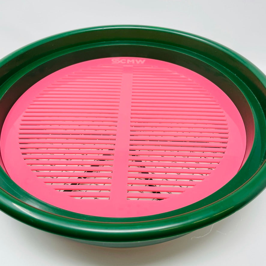 COLORED Acrylic Round (11") Mealworm Pupae Sifting Tray