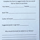 Lasercut Library Book Suggestion Box
