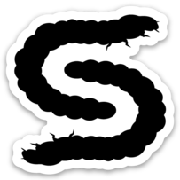 S Mealworm Sticker